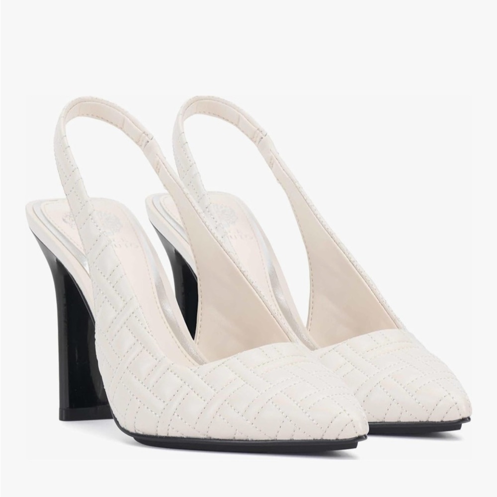 Elegant White Slingback Heels